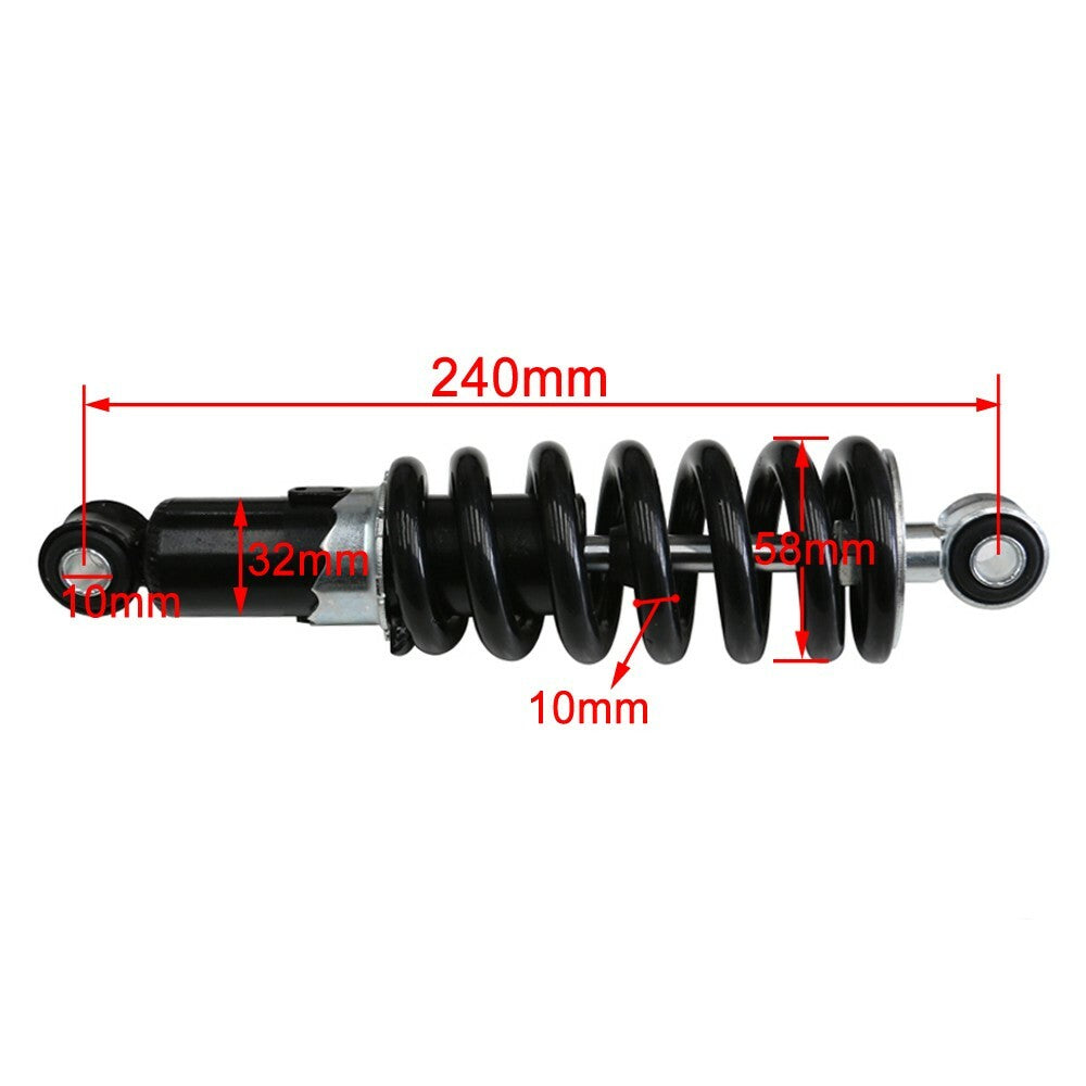 2x 1200lbs 240mm Rear Shock Absorber Pit Pro Dirt Bike for Mini Trail Postie Scooter