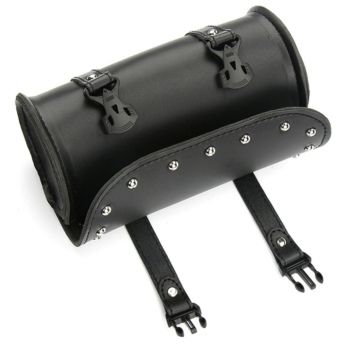 Motorcycle Front Fork Tool Bag Storage Pouch Saddlebag Accessorie Leather Black Q