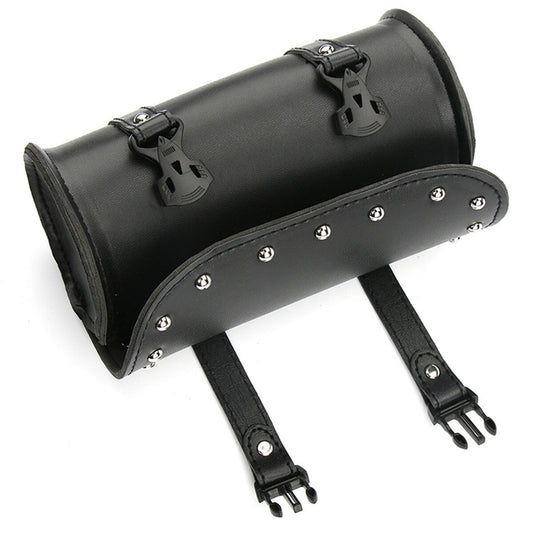 Motorcycle Front Fork Tool Bag Storage Pouch Saddlebag Accessorie Leather Black Q