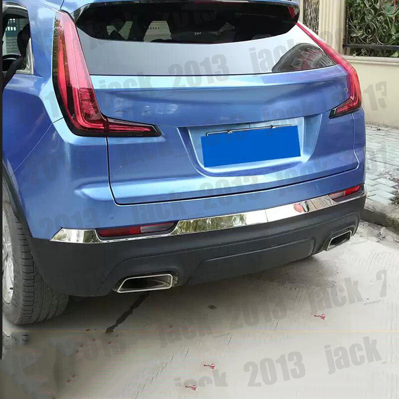 Chrome Steel Rear Bumper Strip Protector Cover Trim for Cadillac XT4 2018-2023