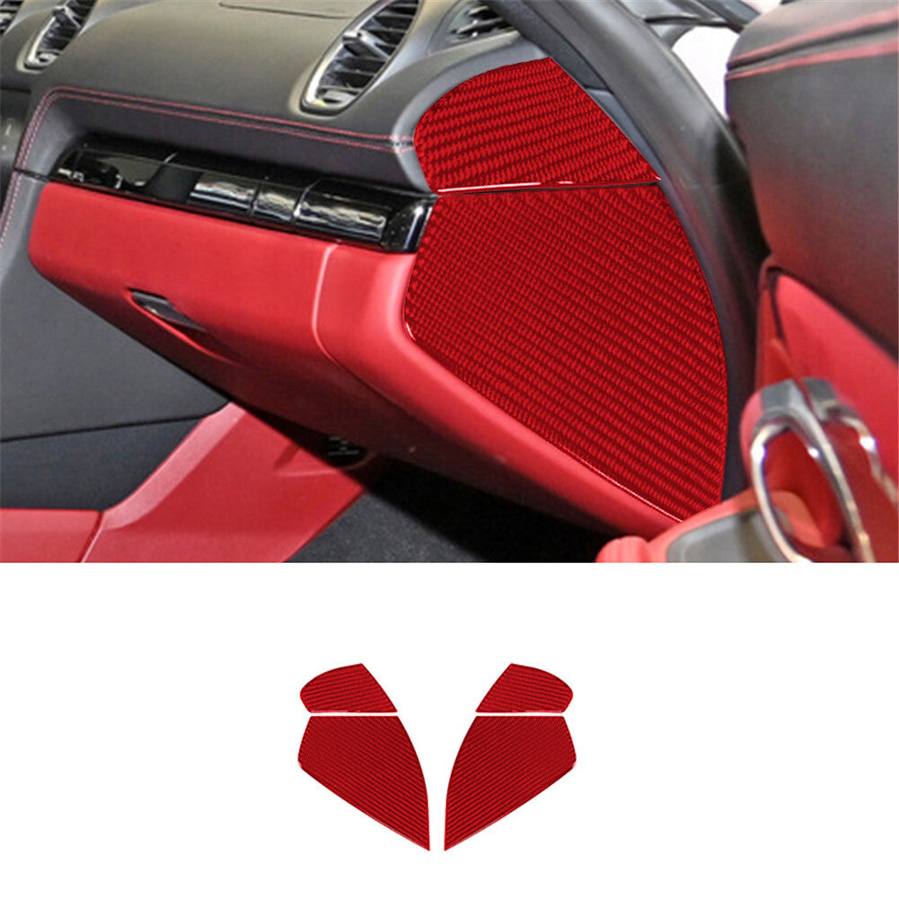 Red Carbon Fiber Driver Side Dashboard Cover Trim for Lexus RX350 RX450h 2010-12 v