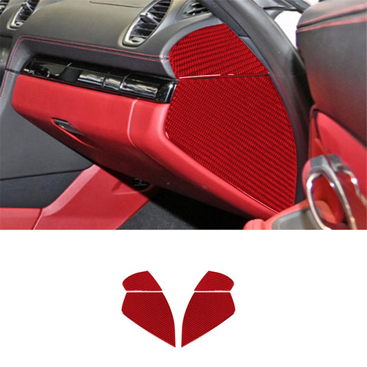Red Carbon Fiber Driver Side Dashboard Cover Trim for Lexus RX350 RX450h 2010-12 v