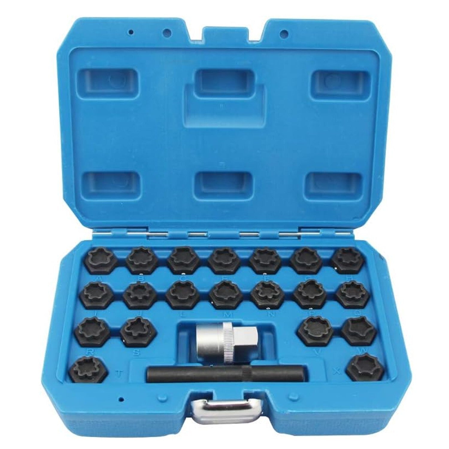 22-piece wheel locking key set, anti-theft wheel rim lug nuts, main removal tool for Audi