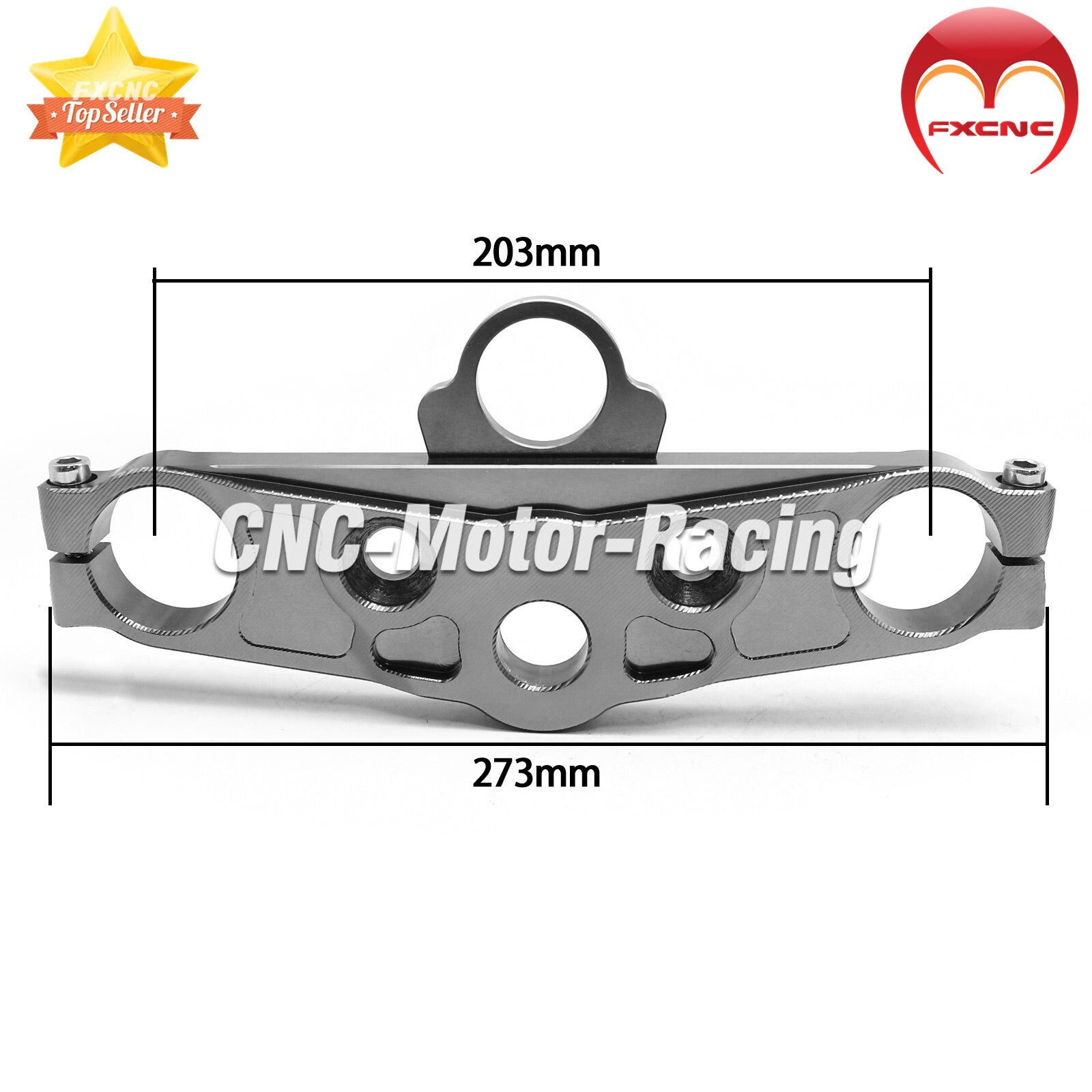 Motorcycle CNC three-bar clamp (upper and lower parts) suitable for Honda Grom MSX125 2013-2015