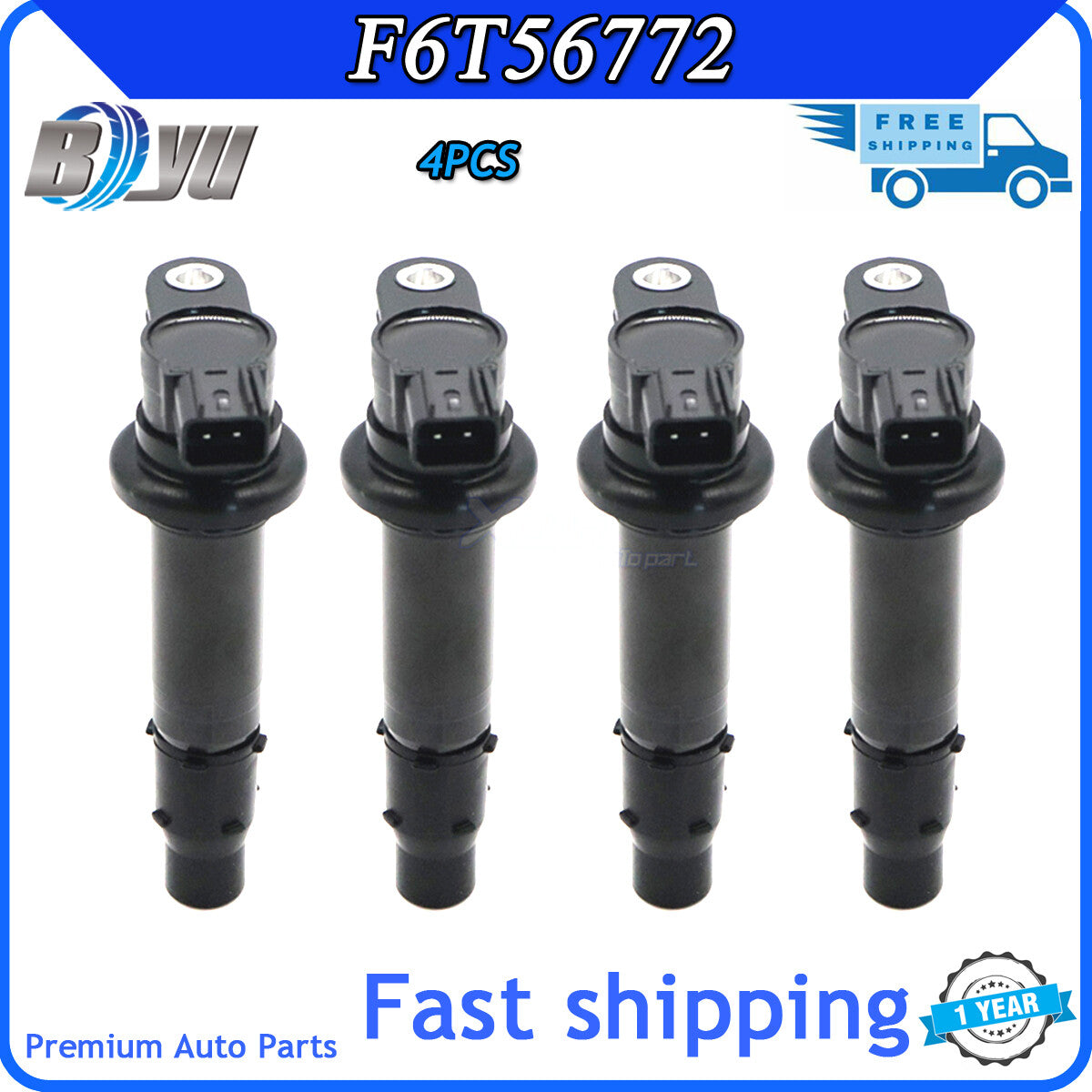 F6T56772 Ignition Coil Package for Yamaha XT1200Z Super Tenere for Suzuki 2010-15 (4x) Q
