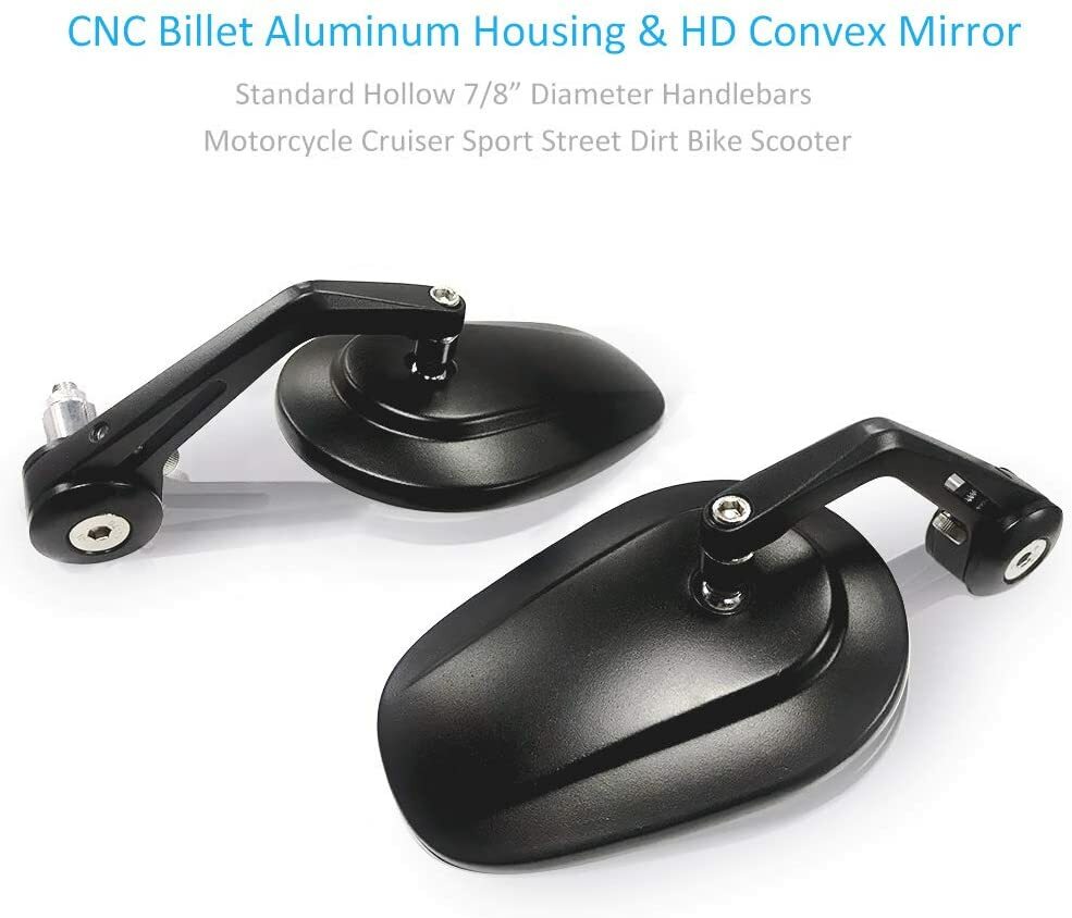 7/8 22mm Rearview Mirror Rear View Handle Bar End Side for Yamaha Honde Kawasak