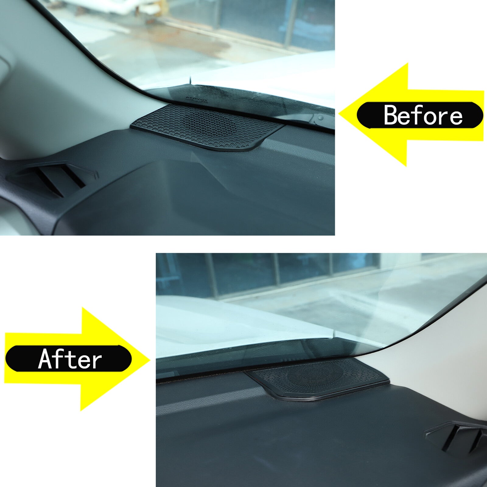 Steel black dashboard side speaker mesh cover for Tendera 22-24- n