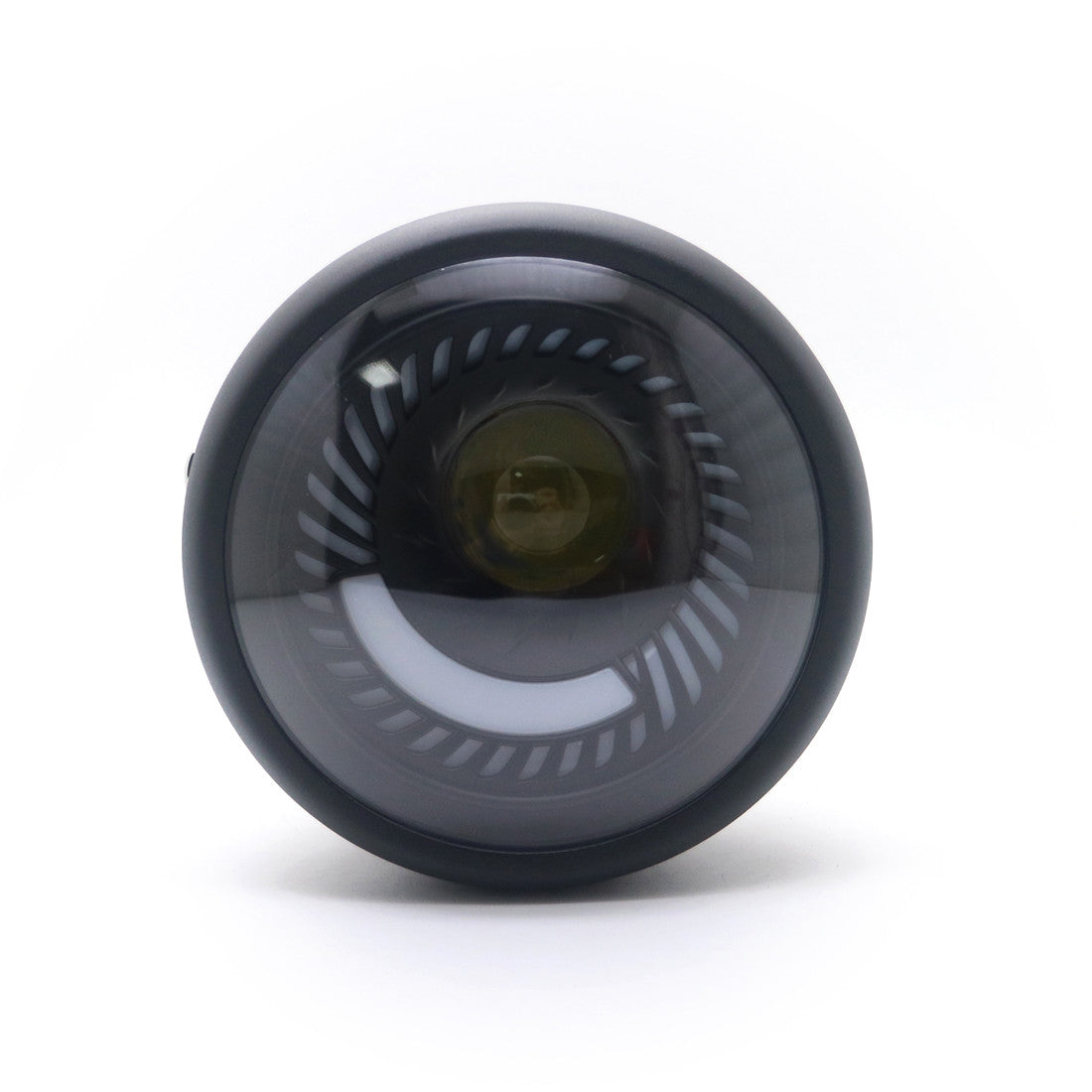 Motorcycle Black Metal White Angel Eye LED Headlight Fo GN125 CG125 Cafe Racer Q
