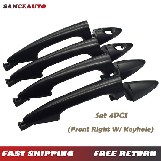 4-piece set of exterior front, rear, and left door handles suitable for modern accents 12-17- n