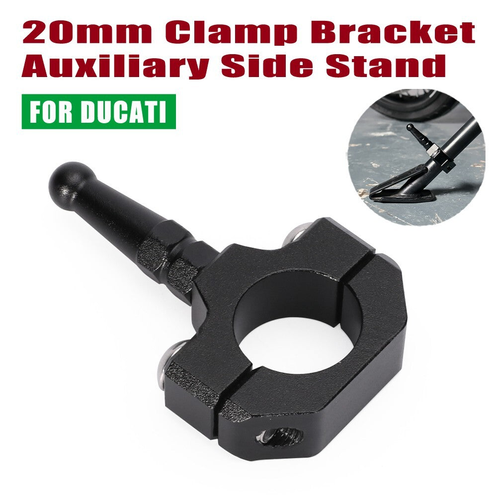 for Ducati Monster 696 795 20mm Clamp Bracket Auxiliary Side Stand Extension Aid Q