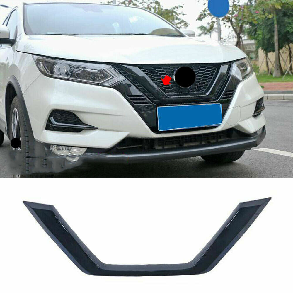 for Nissan Rogue 2021-2024 Gloss Black Front Center Grille Frame Cover Trim 1PCS