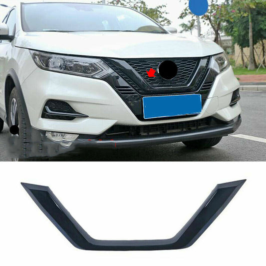 for Nissan Rogue 2021-2024 Gloss Black Front Center Grille Frame Cover Trim 1PCS