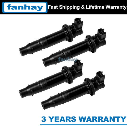 F6T558 Brand New 4 Ignition Coils for Yamaha YZF R1 R6 8ES-82310-00 5PW-82310-00-00
