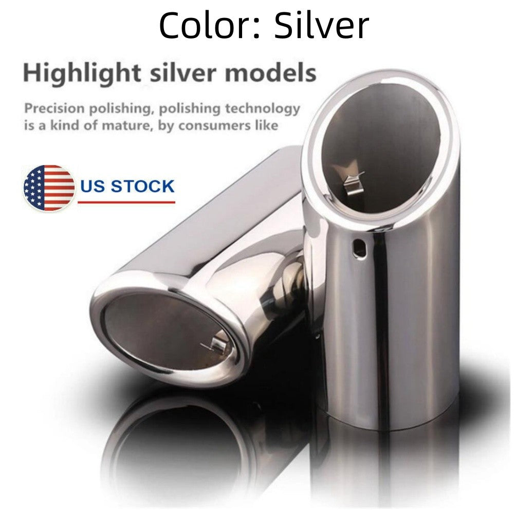 Pair Car Tail Exhaust Tip Pipes for BMW E90 92 325 328i 3 Series Stainless Steel