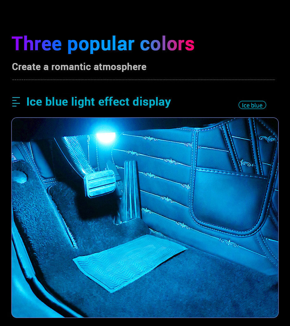 LED Car Interior Accessories Floor Decorative Light USB Atmosphere Ambient Lamp