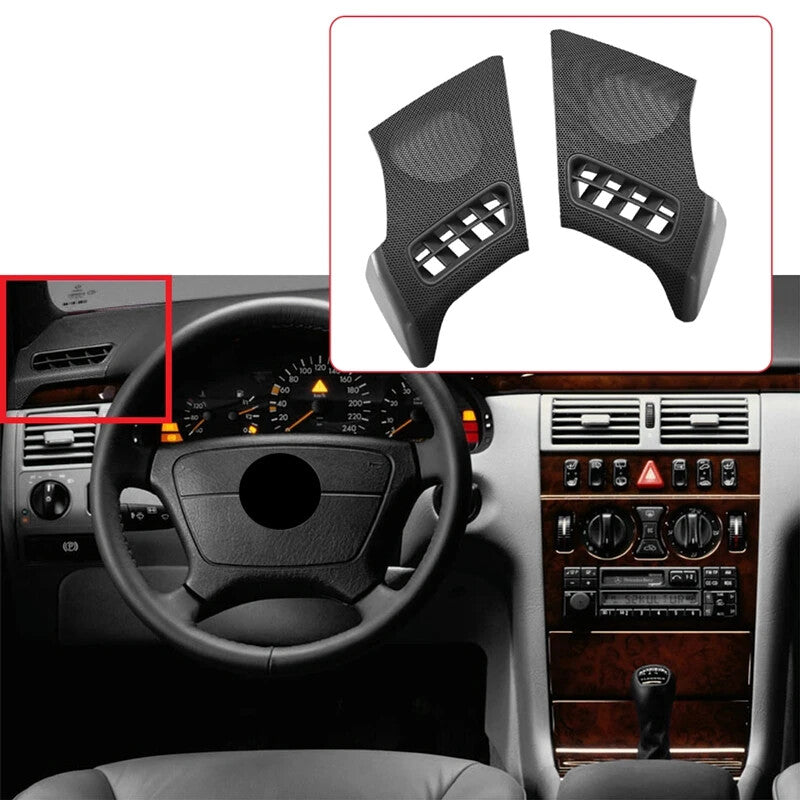 Car Dashboard Side Vent Speaker Grill Cover for Mercedes E Class W210 1996 - 2002- v