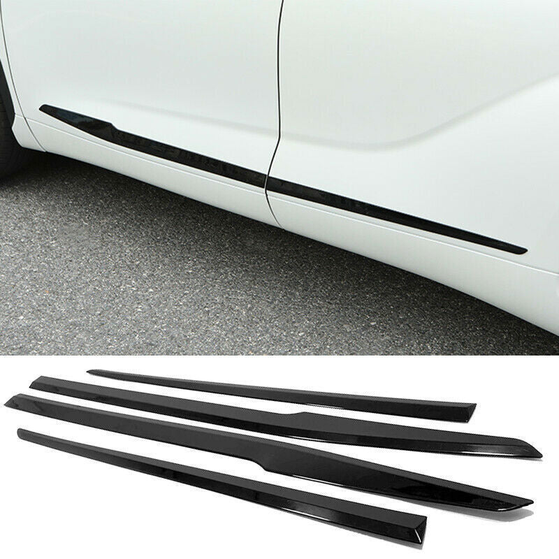 Gloss Black Door Body Side Molding Cover ABS for Toyota New Highlander 2020-2023