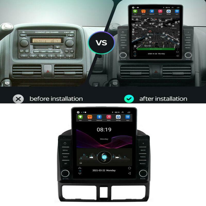 Compatible with 2002-2006 for Honda CR-V, 9.5-inch stereo radio, Android 10.1, GPS, Navi, and CarPlay. n