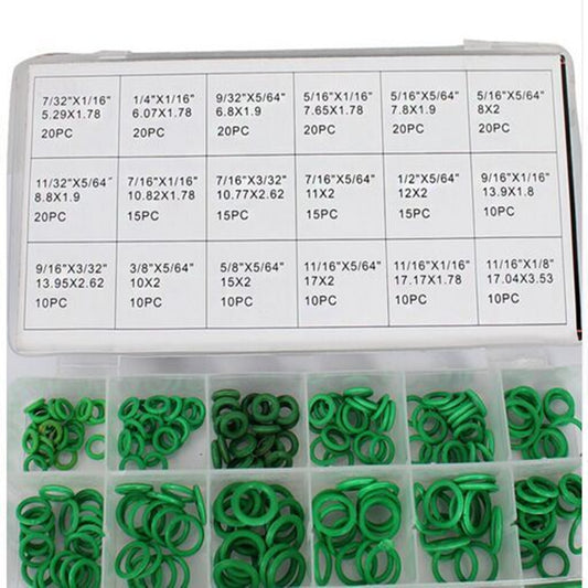 270pcs 18 Sizes O-Rings Sealing Gasket A/C Compressor HNBR O-Ring Assortment Kit Q
