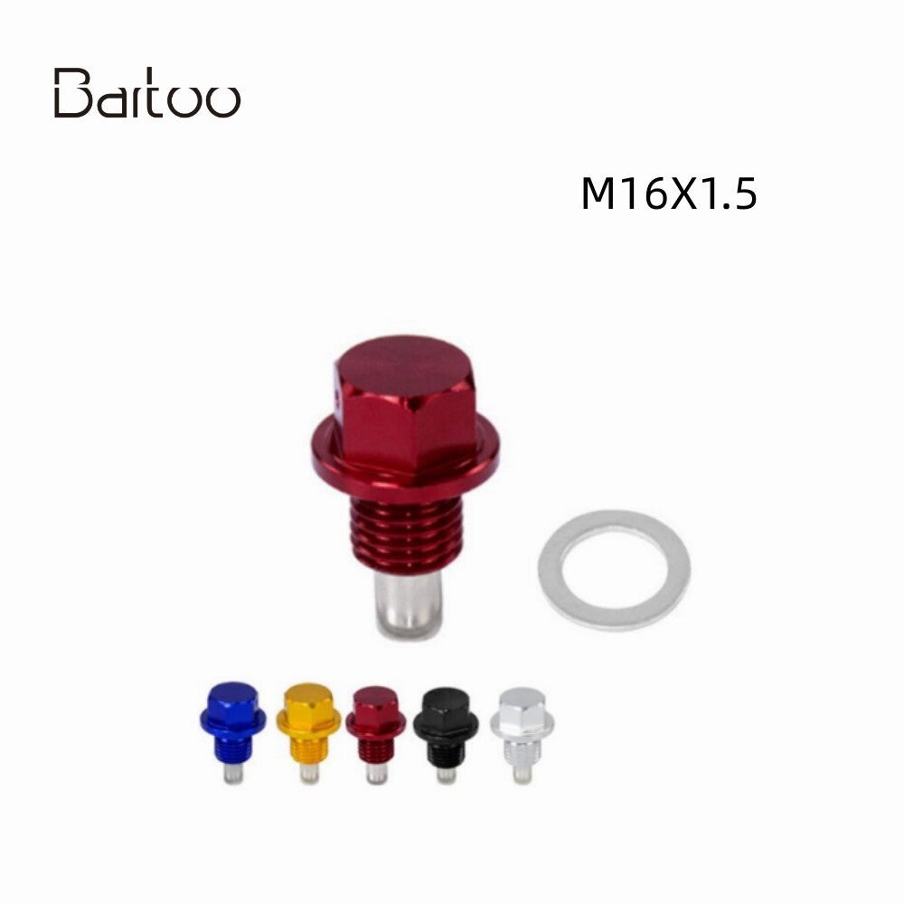Universal M16x1.5 Magnetic Car Engine Oil Drain Plug Screw Bolt Nut Sump Nut Set Q