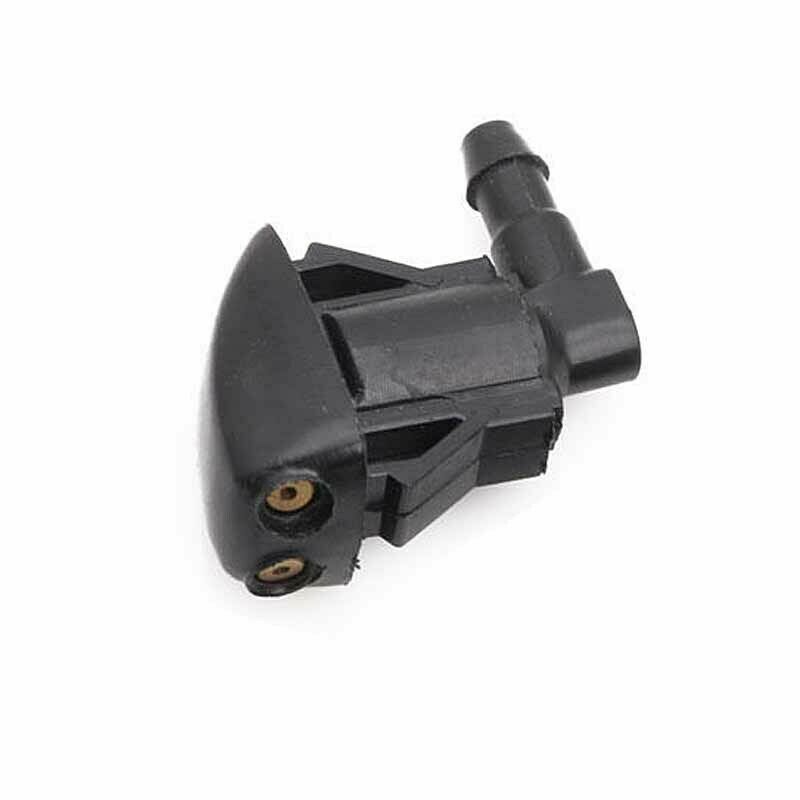 2pcs Black Car Front Windshield Wiper Spray Nozzle Set Accessories