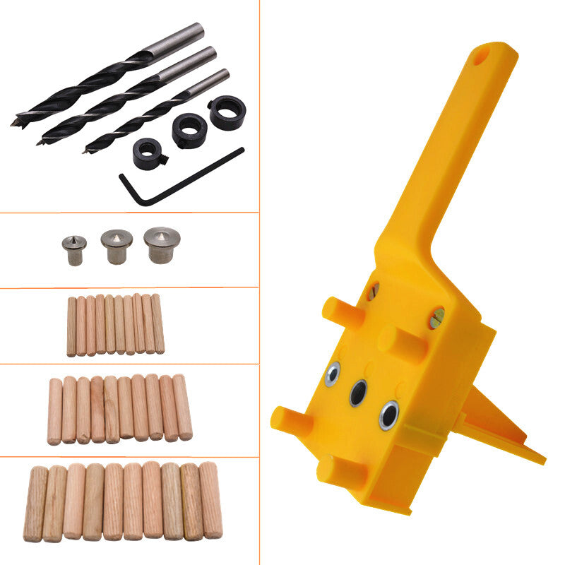 41-Piece Handheld Woodworking Dow Clamp Kit, Hole Locator, Drilling Guide, DIY Tools - n