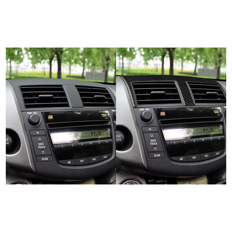 for Toyota RAV4 06-12 Carbon Fiber Interior Central Air Vent Outlet Cover Trim