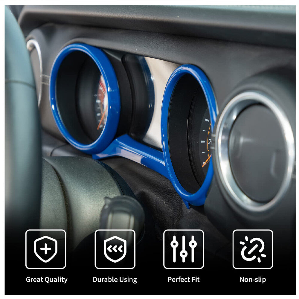 Interior Dashboard Instrument Cover Trim for Jeep for Wrangler JL 2018+ JT 20+ Blue
