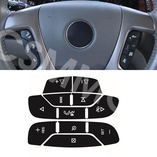 Fit for Chevrolet Tahoe 2003-2006 Car Steering Wheel Button Vinyl Sticker Trim Q