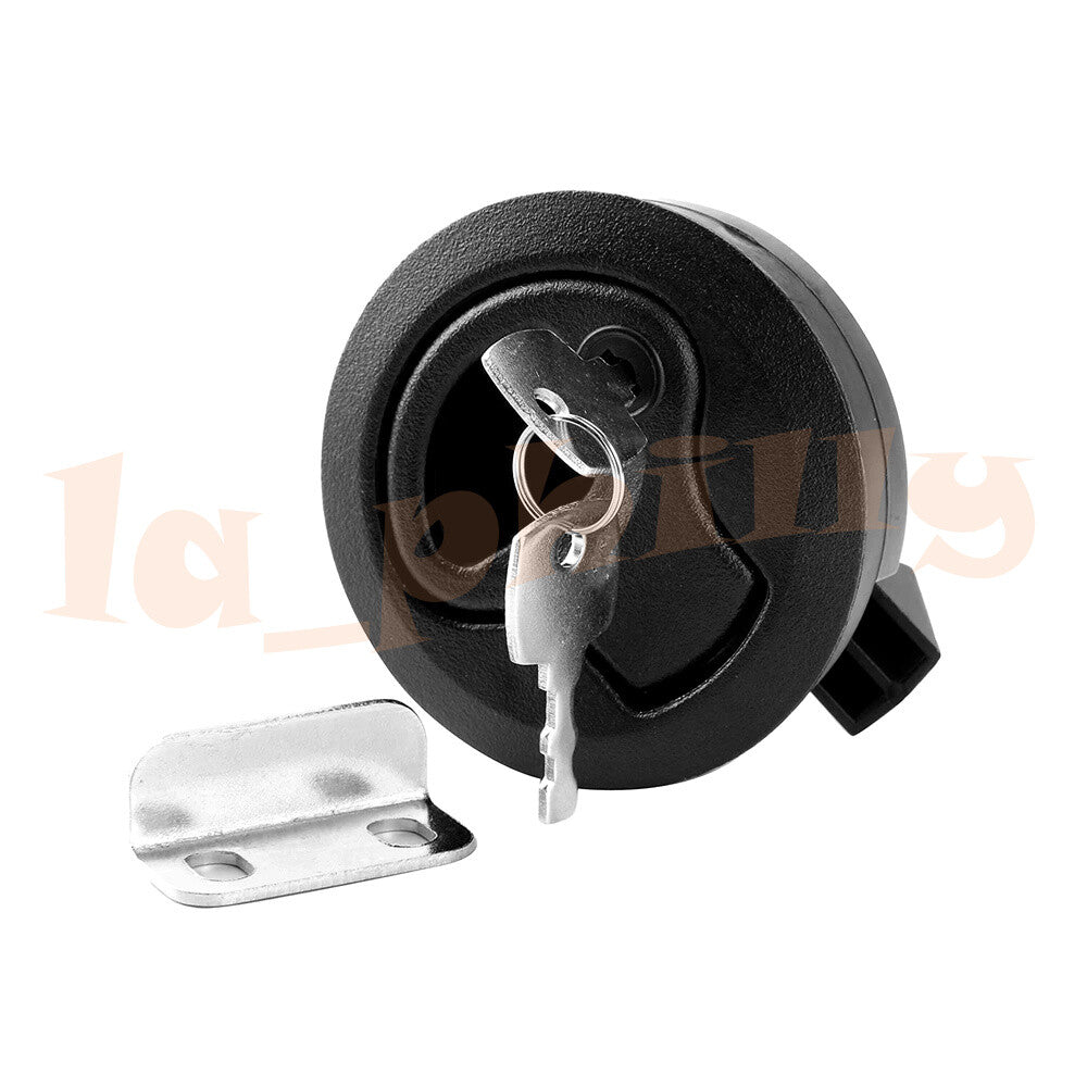 For M1-43 RV Marine Boat Slam Latch Hatch Round Pull W Lock 1/2Door Deck Q