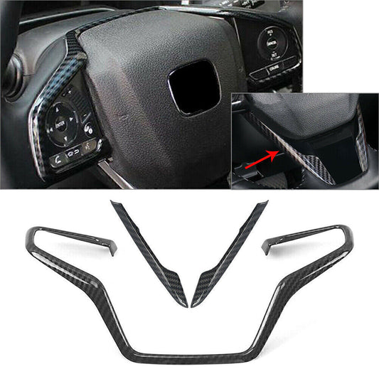 Lenkung Rad Rahmen Cover Trim f¨¹r for HONDA CR-V CRV 2017 -2019 2020 Kohlefaser-Stil