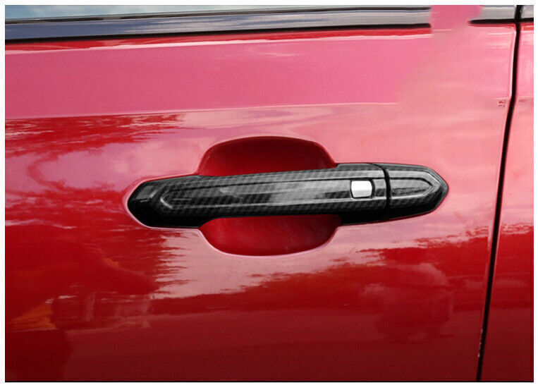 Carbon ABS Style Side for Smart Door Handle Cover Trims for Cadillac CT4 2021-2023