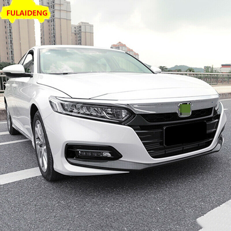 for Honda Accord 2018-2022 Carbon Fiber ABS Front Bumper Lip Guard Cover Trim 3P