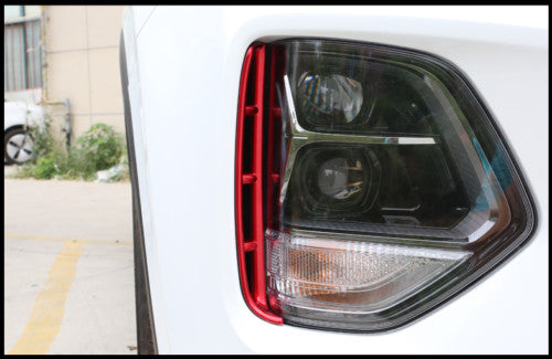 Fits for Hyundai Santa Fe 2019-2020 ABS Red Front fog lamp Air inlet cover trim 2pcs