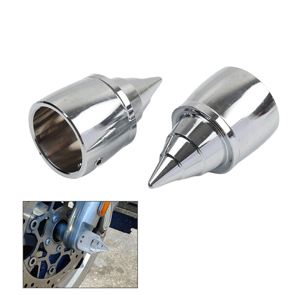 Front Axle Cap Nut Covers for Harley Touring 2000-2007 Dyna 2004-2007