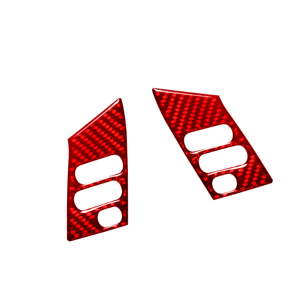 6X Red Carbon Fiber Rear Door Handle Inner Cover Trim for Jeep for Wrangler 2007-10 v