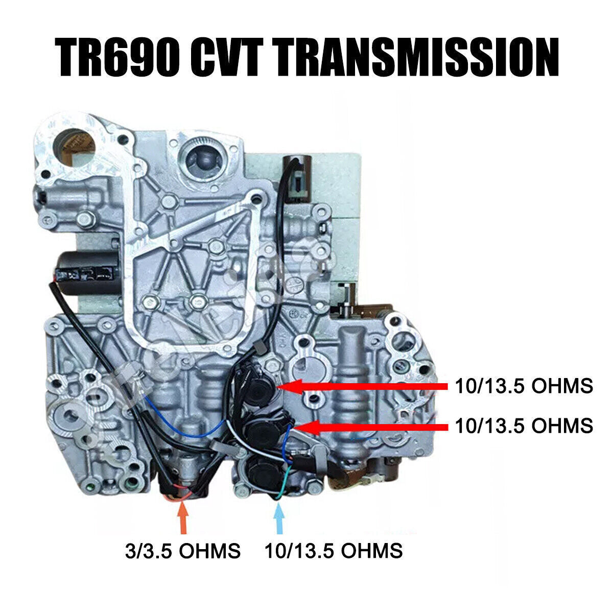 4-Piece Pack for Subaru CVT TR580 TR690 Torque Converter AWD Control and Locking Solenoid Valves