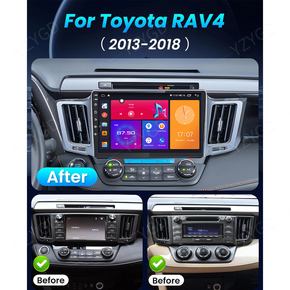 10 Carplay Car Radio for Toyota RAV4 2013-2018 Android Stereo GPS Navi Screen