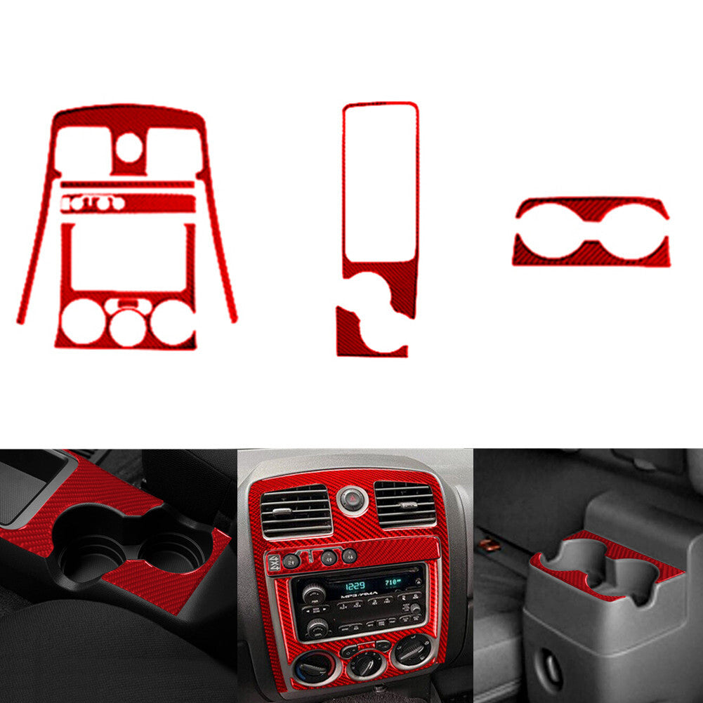 2X Red Central Control Rear Air Vent Trim Cover Carbon Fiber for Jaguar XF 09-11 v