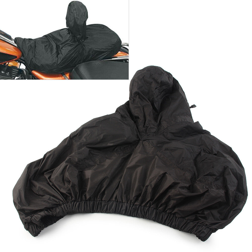 Waterproof for Seat Rain Cover w/ Driver Backrest Fit for Harley Street Electra Glide