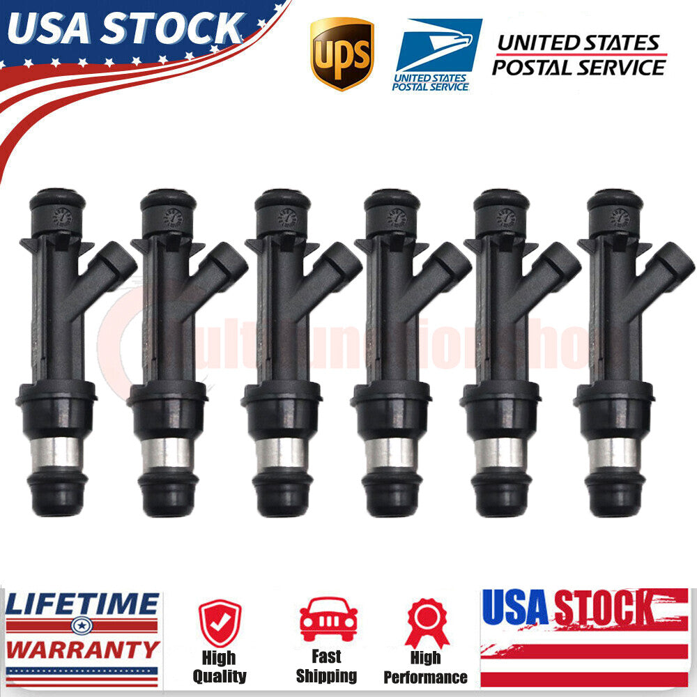 6Pcs New Fuel Injectors 25313185 2002-2004 for GMC for Buick for Chevy Trailblazer 4.2L
