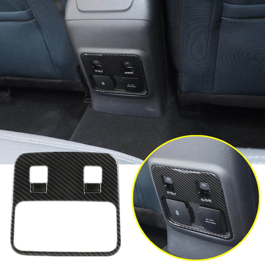 For 21-23 Bronco Carbon Fiber Rear Window Control Switch Button Cover Trim v