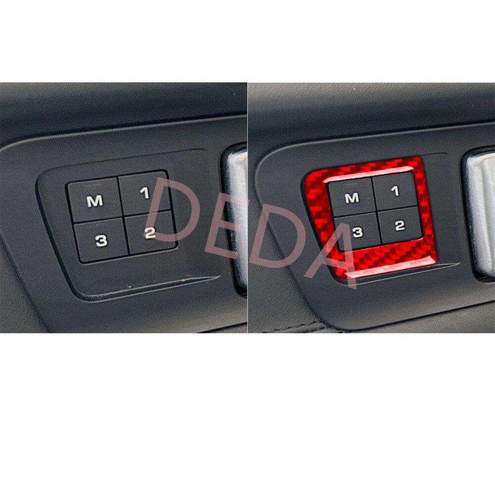 Red Carbon for Seat Memory Button Switch Trim for Land Rover Discovery Sport 2015-19