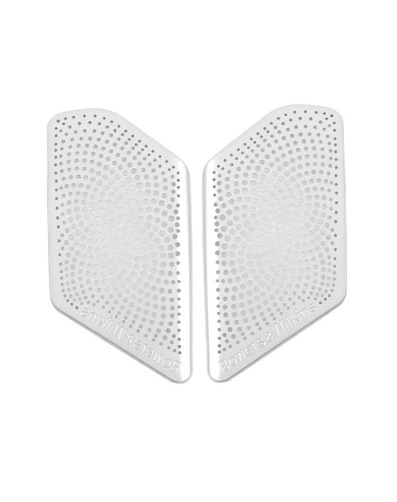 Steel Silver Door Pull Handle Panel Speaker Cover Trim 2x for BMW X5 G05 2019-23
