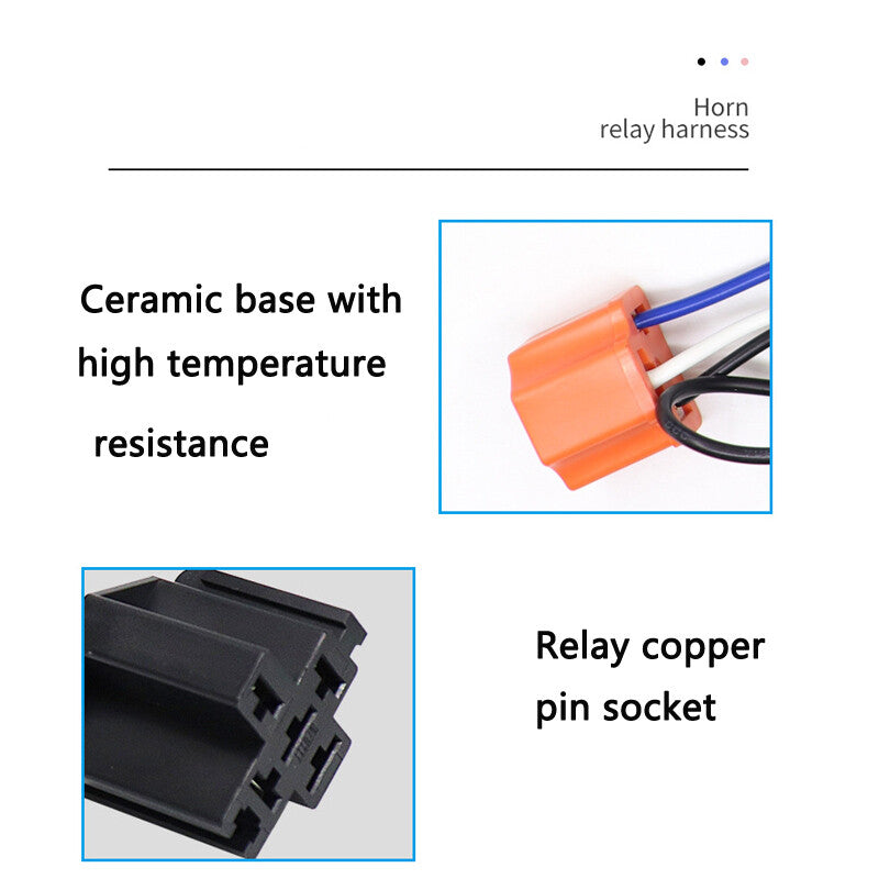 Headlight H4 headlight bulb, ceramic socket, plug, relay wiring harness (pair) n