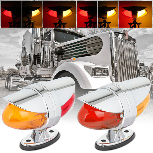 2pcs Double-Faced LED Pedestal Truck Trailer Side Markers Turn Signal Lights