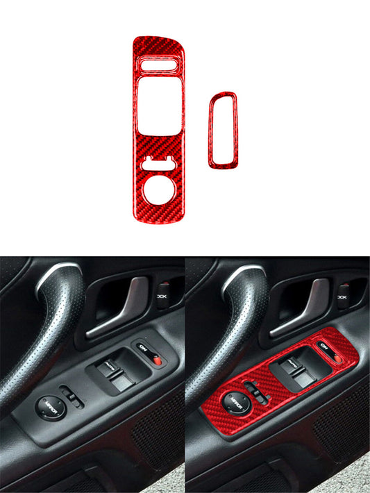 Red Carbon Fiber Door Cover Trim Fit for Honda S2000 2004-2009