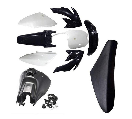 Plastic fender kit and fuel tank for seat for CRF70 XR70 Dirt Pit bikes Thumpstar 140