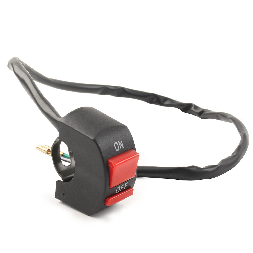 7/8 Motorcycle Handlebar Kill On-Off Latching Switch 12V Scooter ATV Dirt Bike