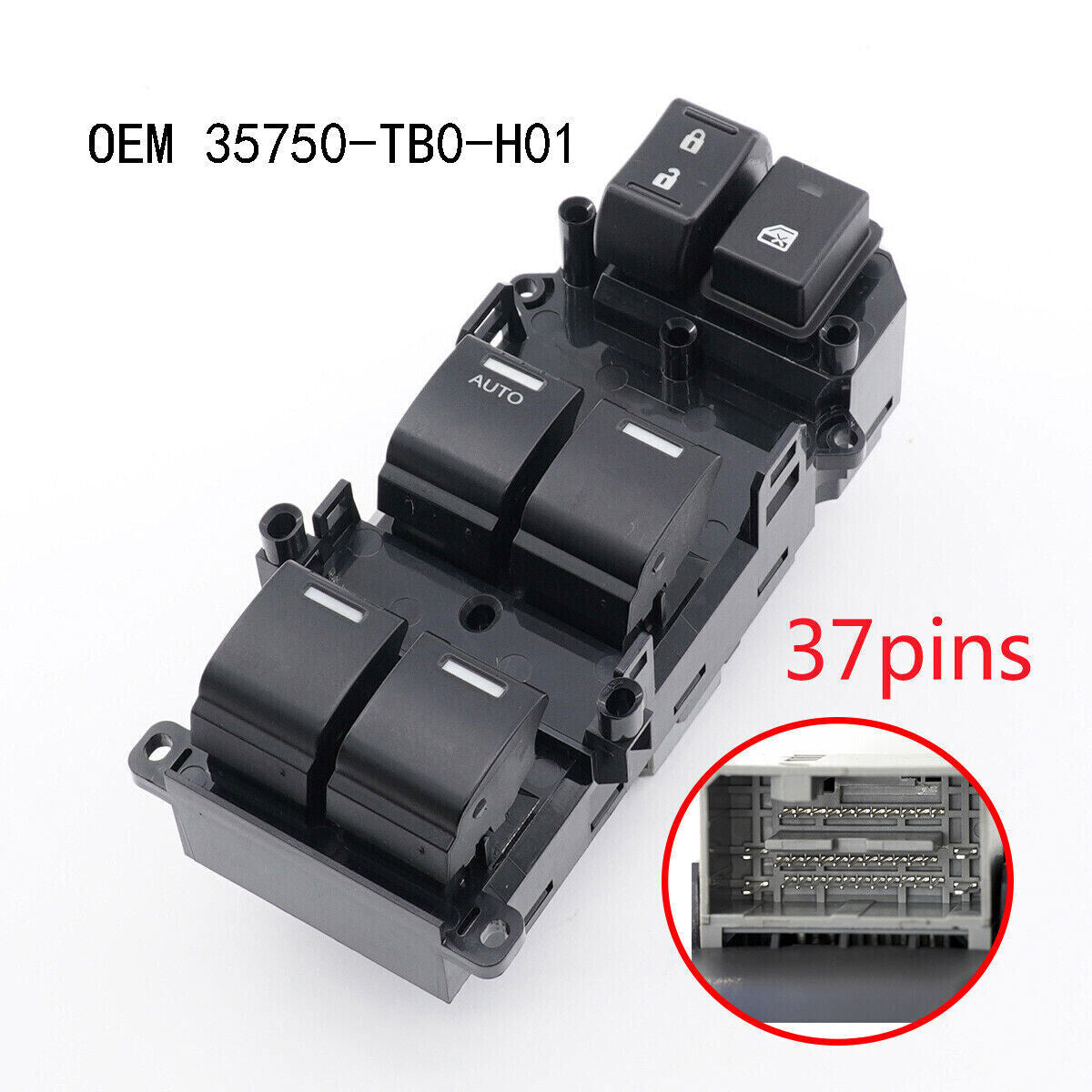 For 2008-2012 for Honda Accord Master Power Window Switch Front Left Driver Side NEW